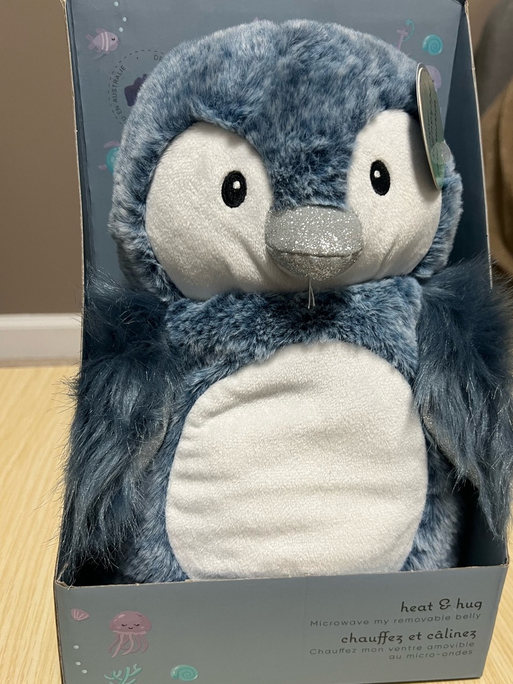 NIB Snuggle Buddy Heat & Hug Penguin Microwavable Plush